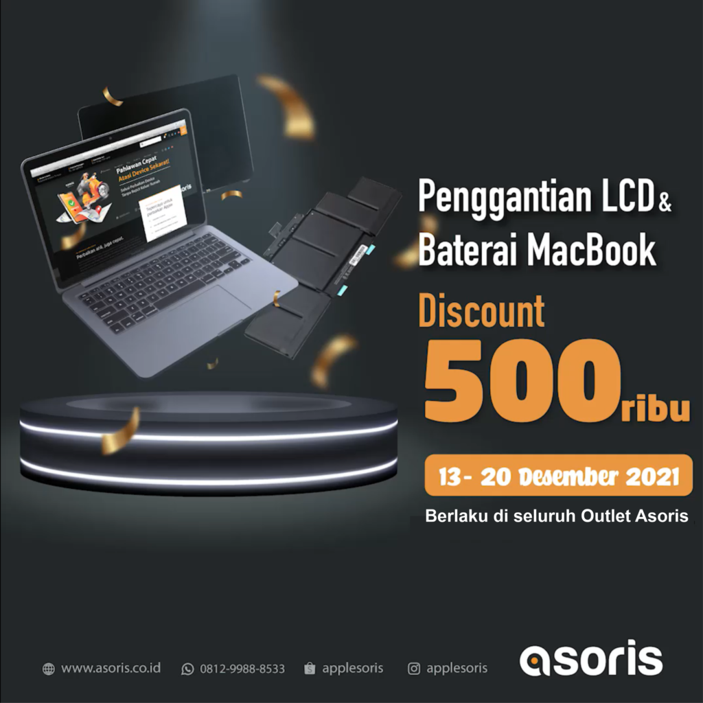 BEST DEAL POTONGAN 500RB SETIAP SERVIS BATERAI ATAU LCD MACBOOK ...